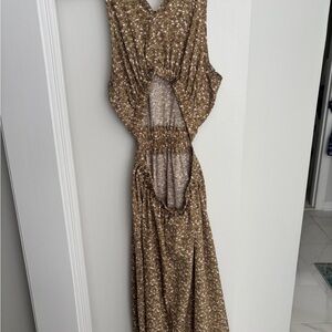 Floral Cutout Maxi Dress